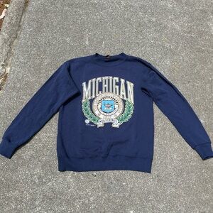 Vintage 80s Michigan Wolverines Crewneck Sz L